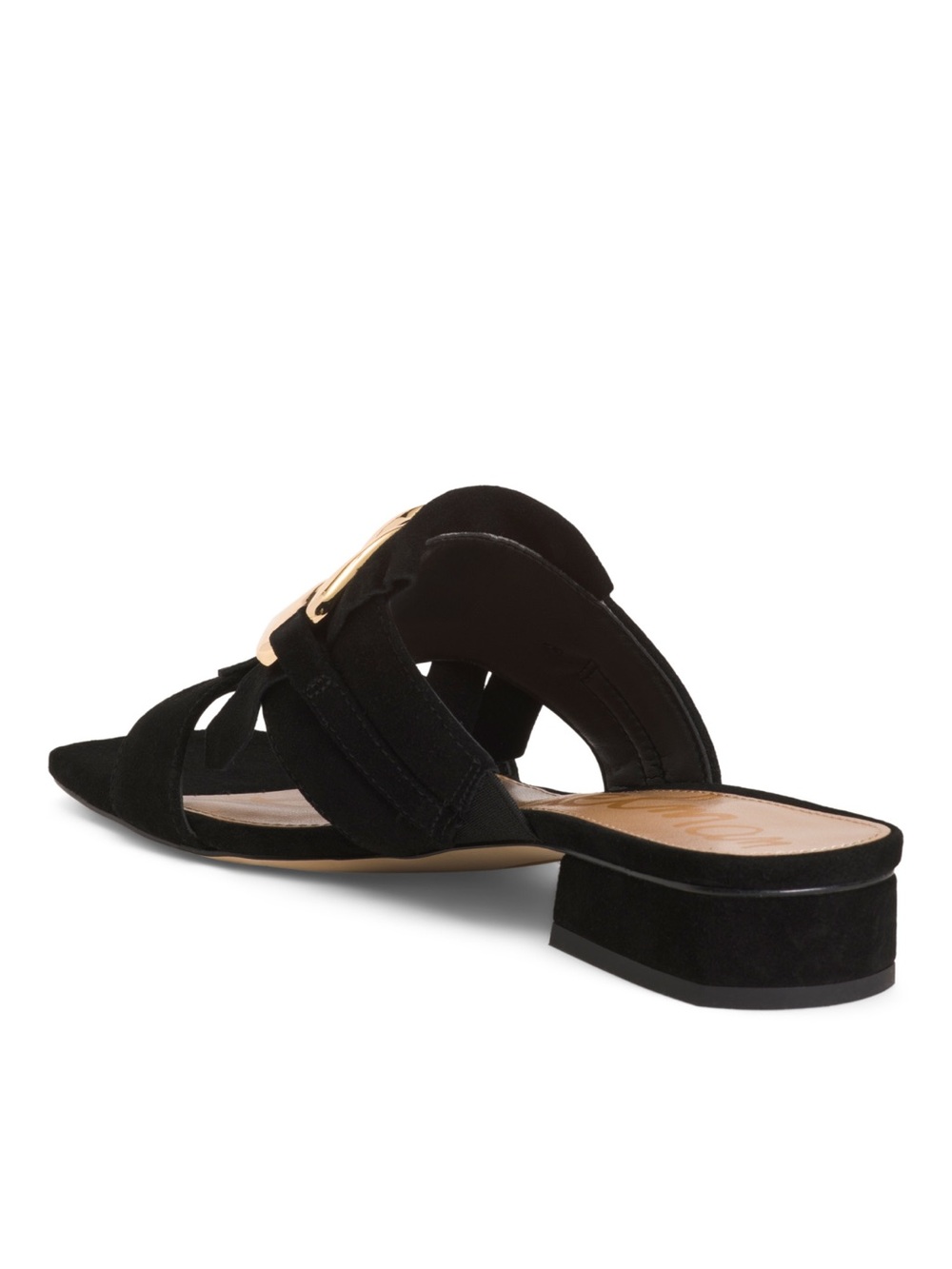Sam Edelman Black Suede Darby Slides NWT - Picture 2 of 3